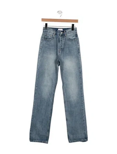 Pre-owned Beare Park High-rise Straight Leg Jeans In Blue