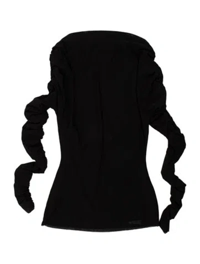 Pre-owned Beare Park Off-the-shoulder Sleeveless Top In Black