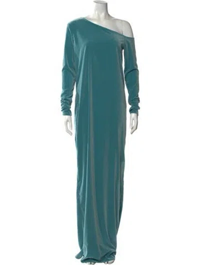 Pre-owned Beare Park One-shoulder Long Dress W/ Tags In Blue