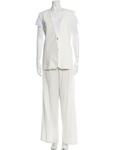 Pre-owned Beare Park Pant Set In Neutrals/white