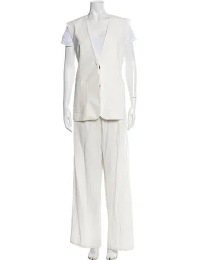 Pre-owned Beare Park Pant Set In White