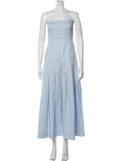 Pre-owned Beare Park Strapless Midi Length Dress W/ Tags In Blue