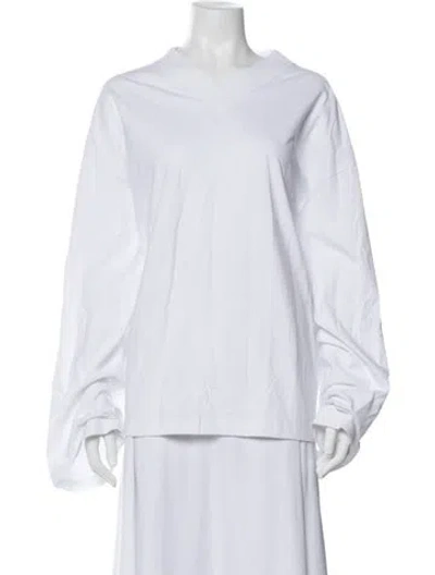Pre-owned Beare Park V-neck Long Sleeve Top W/ Tags In White