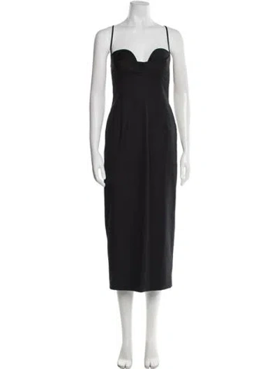 Pre-owned Beare Park Wool Long Dress W/ Tags In Black