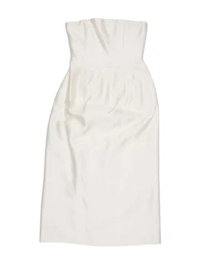 Pre-owned Beare Park Wool Midi Length Dress In White