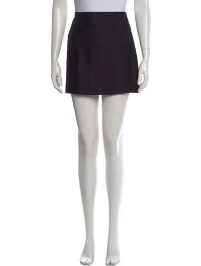 Pre-owned Beare Park Wool Mini Skirt In Black