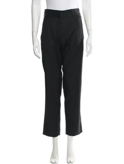 Pre-owned Beare Park Wool Straight Leg Pants In Black