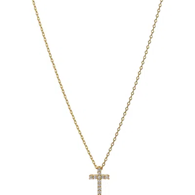 Bearfruit Jewelry 14k Gold Plated Aveline Crystal Cross Necklace Holiday Gift Guide