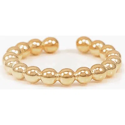 Bearfruit Jewelry 14k Gold Plated Brigitte Ball Chain Open Ring Holiday Gift Idea