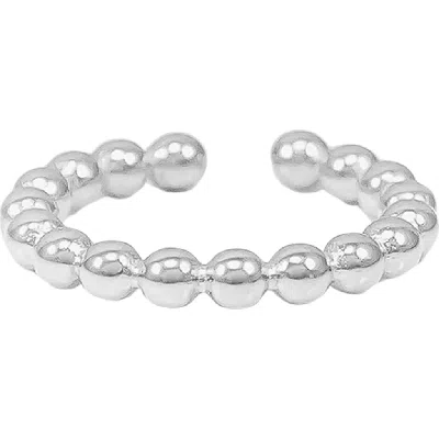 Bearfruit Jewelry 14k Gold Plated Brigitte Ball Chain Open Ring Holiday Gift Idea In Metallic