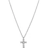 Bearfruit Jewelry 14k Gold Plated Evelina Crystal Cross Necklace Holiday Gift Guide In Metallic