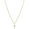 Bearfruit Jewelry 14k Gold Plated Lisette Crystal Cross Necklace Holiday Gift Guide