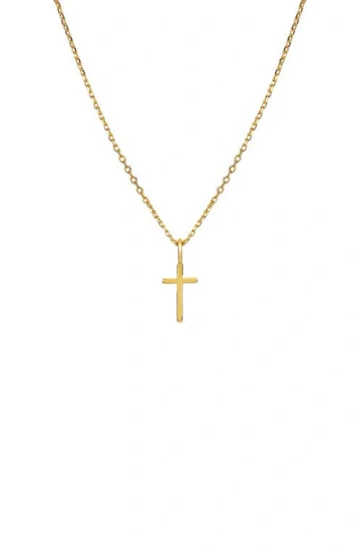 Bearfruit Jewelry 14k Gold Plated Marielle Mini Cross Necklace Holiday Gift Idea
