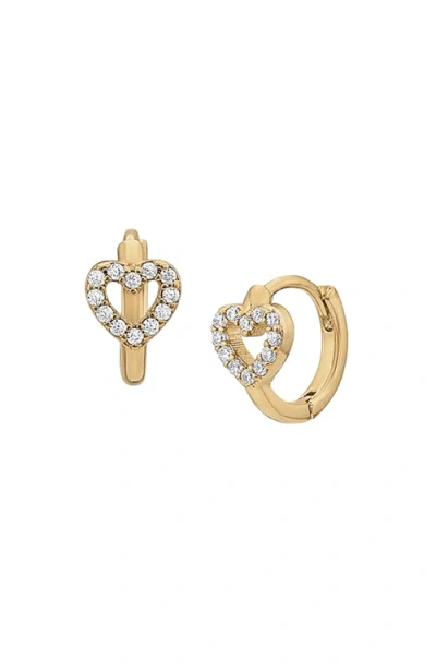 Bearfruit Jewelry 14k Gold Plated Open Heart Huggies Holiday Gift Idea