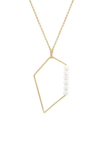 Bearfruit Jewelry 18k Gold Plated Sterling Silver Annabelle Pearl Necklace Gift Idea In Orange