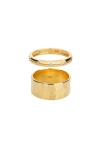 Bearfruit Jewelry 18k Gold Plated Sterling Silver Classic Gold Ring Duo Holiday Gift Guide In Gold