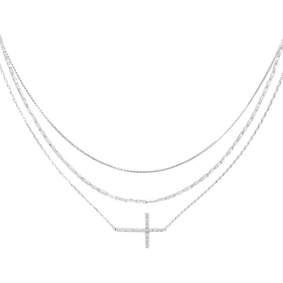 Bearfruit Jewelry 18k Gold Plated Sterling Silver Golden Girl Necklace Set Holiday Gift Idea In Metallic