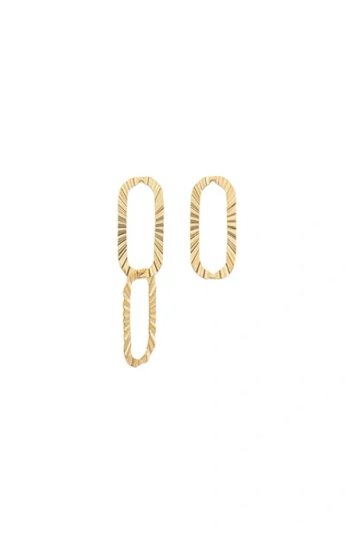 Bearfruit Jewelry 18k Gold Plated Sterling Silver Jessica Oval Mismatching Earrings Gift Idea