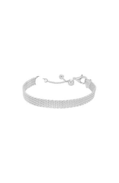 Bearfruit Jewelry 18k Gold Plated Sterling Silver Mash Chain Adjustable Bracelet Holiday Gift Idea In Metallic