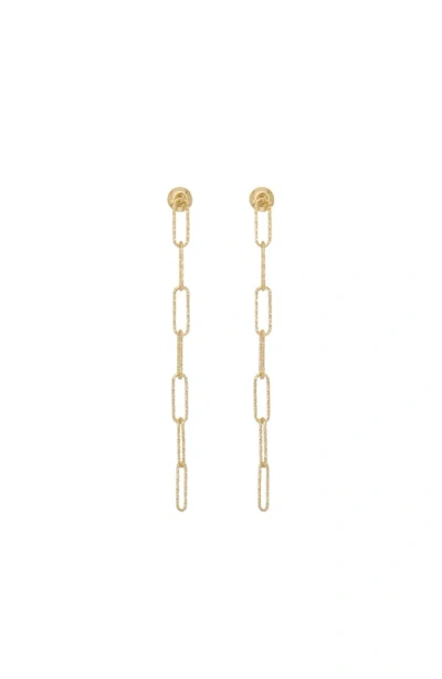 Bearfruit Jewelry 18k Gold Plated Sterling Silver Sinai Textured Chain Earrings Holiday Gift Idea