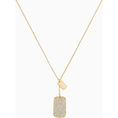 Bearfruit Jewelry 18k Gold Plated Sterling Silver Tag Pendant Necklace Gift Idea In Pattern