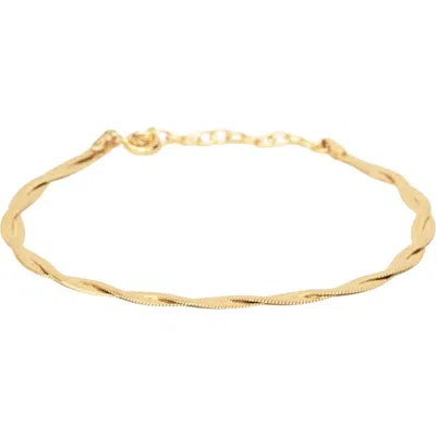 Bearfruit Jewelry 18k Gold Plating Over Sterling Silver Cass Chain Bracelet Trendy Minimalist Jewelr