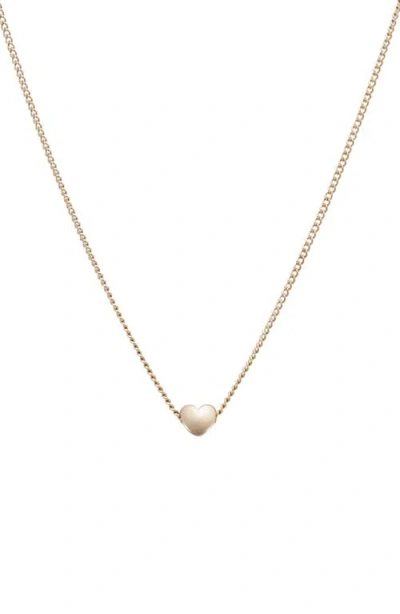 Bearfruit Jewelry Amara Petite Heart Pendant Necklace Dainty Trendy In Gold