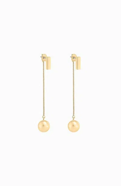 Bearfruit Jewelry Amber Sphere Earring Jackets Long Chain Modern Statement Jewelry In Gold