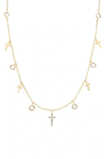 Bearfruit Jewelry Anela Cross Pendant Necklace In Gold