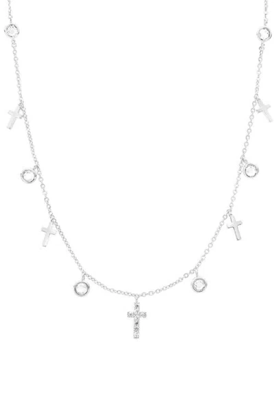 Bearfruit Jewelry Anela Cross Pendant Necklace In Silver