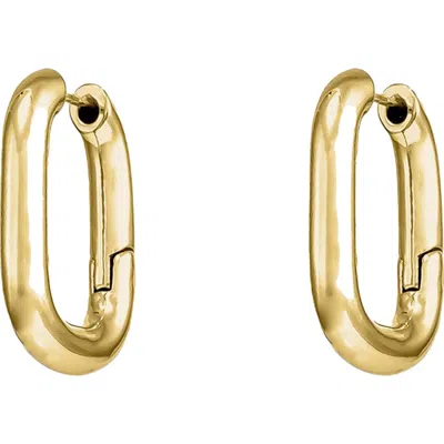 Bearfruit Jewelry Angie Rectangular Hoop Earrings In Gold