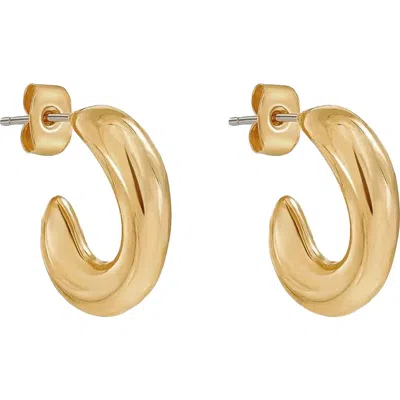 Bearfruit Jewelry Banana Shape Hoop Earrings In Gold