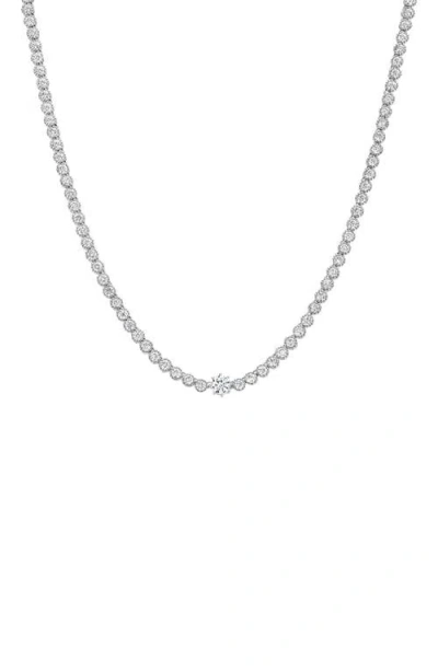 Bearfruit Jewelry Celeste Statement Tennis Necklace In Silver