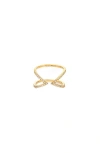 Bearfruit Jewelry Claire Statement Adjustable Ring In Gold