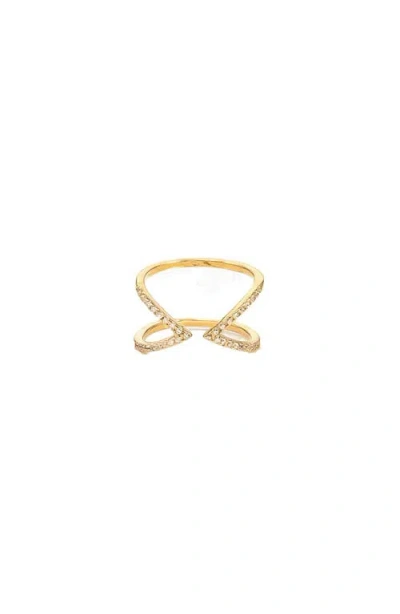 Bearfruit Jewelry Claire Statement Adjustable Ring In Gold