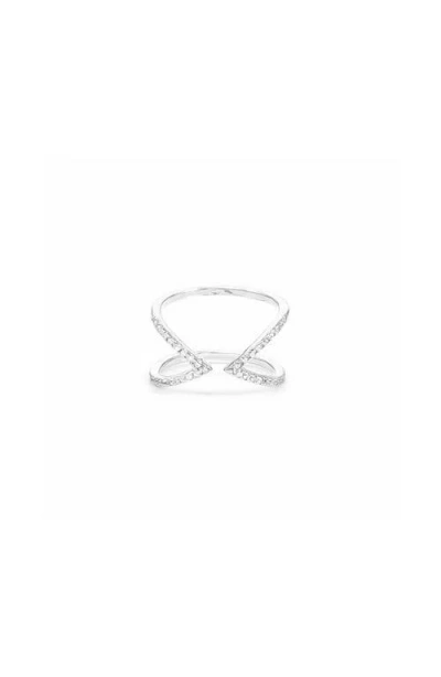 Bearfruit Jewelry Claire Statement Adjustable Ring In Silver