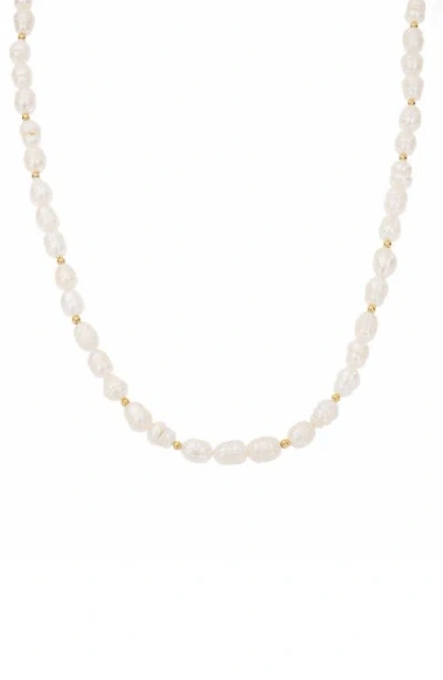 Bearfruit Jewelry Eternal Spring Cultured Pearl Necklace In Gold