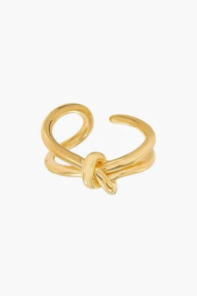 Bearfruit Jewelry Haley Knotted Adjustable Ring In Gold