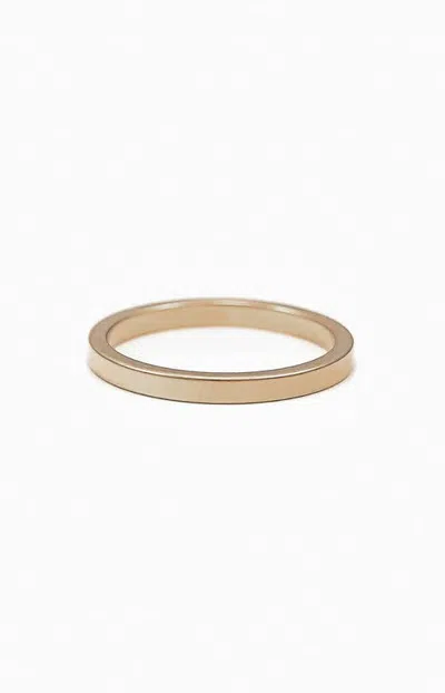 Bearfruit Jewelry Hana Minimalist Band Ring Dainty Simple Everyday Stackable Jewelry In Gold