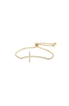 Bearfruit Jewelry Horizontal Cross Adjustable Bracelet In Gold