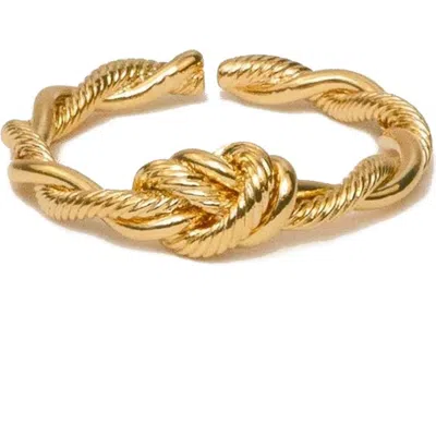 Bearfruit Jewelry Intertwined Adjustable Ring In Gold
