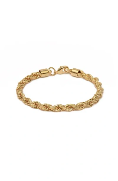 Bearfruit Jewelry Intertwined Rope Statement Bracelet In Gold