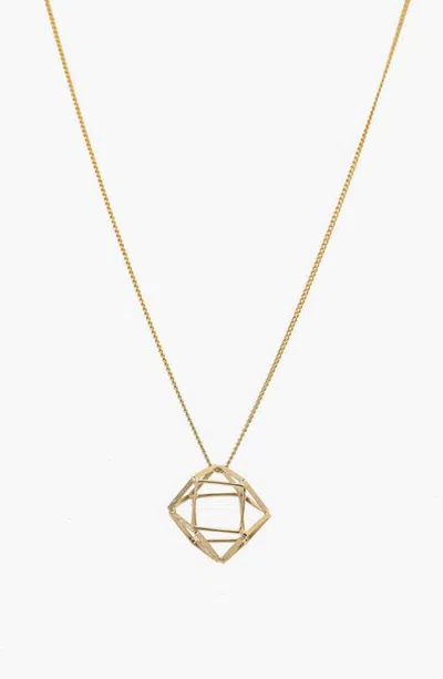 Bearfruit Jewelry Jessi 3d Ball Pendant Necklace Geometric Modern Statement Jewelry In Gold