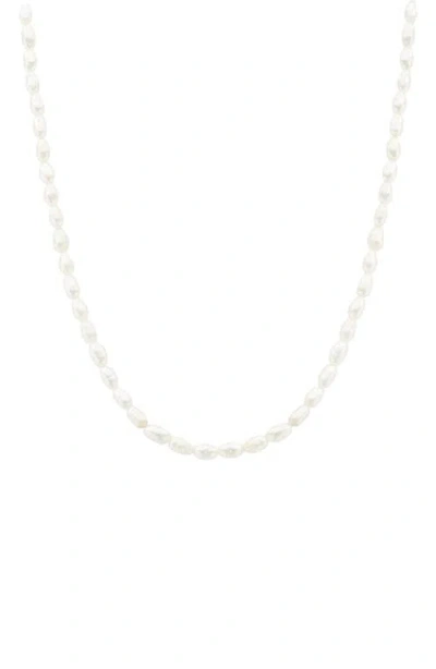 Bearfruit Jewelry Linda Basic Cultured Pearl Necklace In Gold
