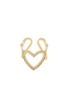 Bearfruit Jewelry Mae Triple Heart Statement Adjustable Ring In Gold