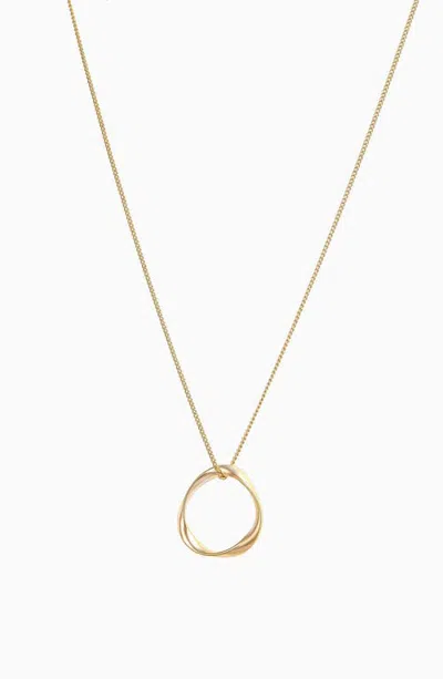 Bearfruit Jewelry Marianne Circle Pendant Necklace Dainty Minimalist Jewelry In Gold
