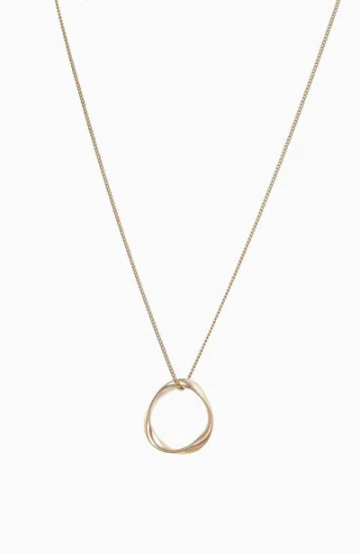 Bearfruit Jewelry Marianne Circle Pendant Necklace Dainty Minimalist Jewelry In Gold