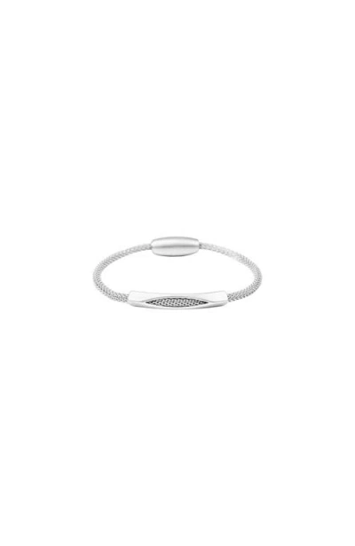 Bearfruit Jewelry Mila Magnetic Bar Bracelet Unique Trendy Statement In Silver