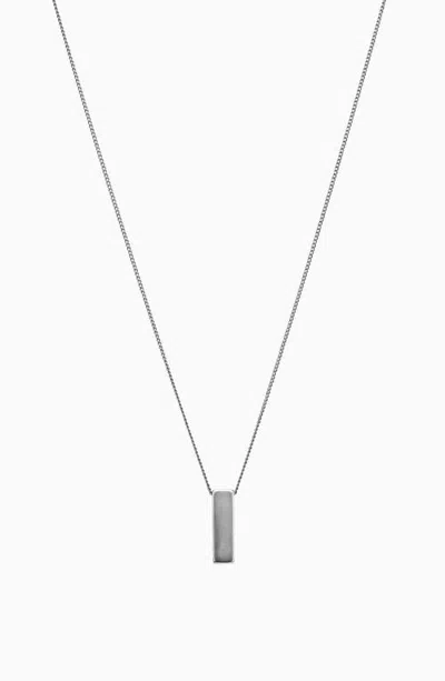 Bearfruit Jewelry Nancy Long Bar Necklace Minimalist Geometric Layering Jewelry In Gray