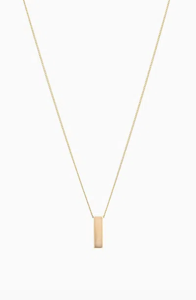 Bearfruit Jewelry Nancy Long Bar Necklace Minimalist Geometric Layering Jewelry In Gold